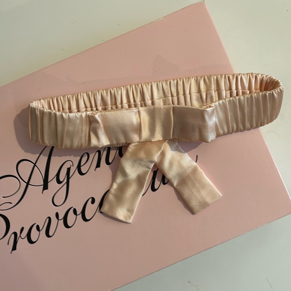 NEW Agent Provocateur silk wedding garter belt